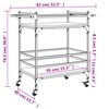 vidaXL Τρόλεϊ Κουζίνας Καπνιστή Δρυς 82x40x78,5 εκ. Επεξεργασμένο Ξύλο