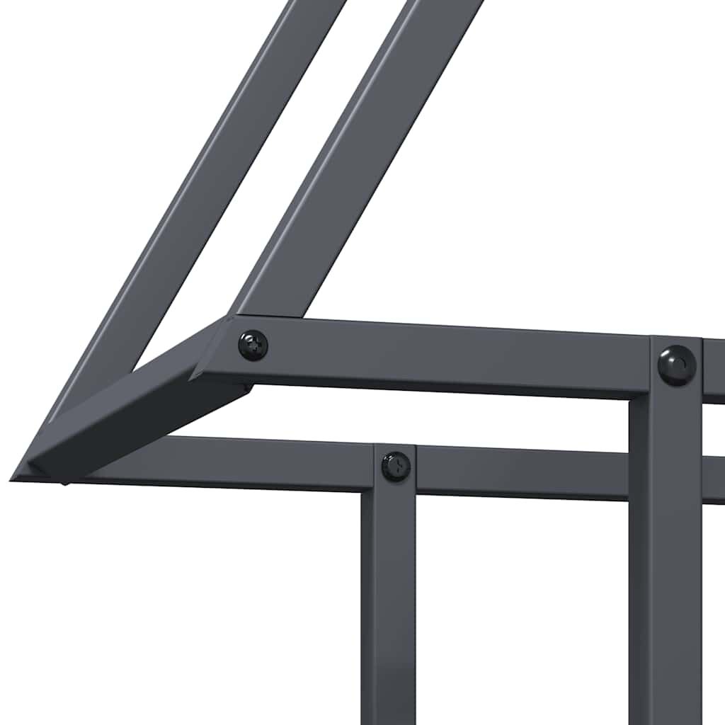 vidaXL Ράφι για καυσόξυλα Ανθρακί 50x25x60 εκ. Ατσάλι ψυχρής έλασης