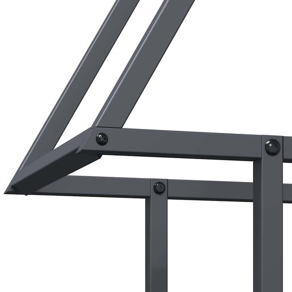 vidaXL Ράφι για καυσόξυλα Ανθρακί 50x25x60 εκ. Ατσάλι ψυχρής έλασης