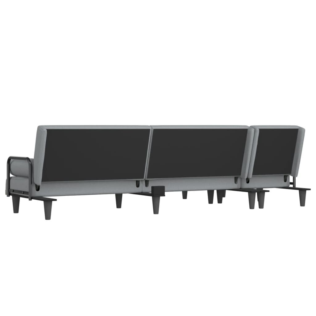 vidaXL Καναπές Κρεβάτι Γωνιακός Αν. Γκρι 260x140x70 εκ. Υφασμάτινος