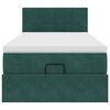 vidaXL Οθωμανικό κρεβάτι με στρώμα σκούρο πράσινο 80x200cm Velvet