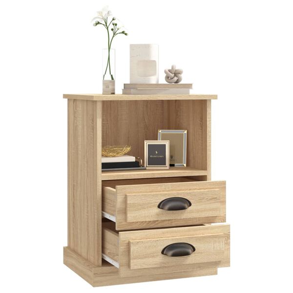 vidaXL Κομοδίνα 2 τεμ. Sonoma Δρυς 43x36x60 εκ.