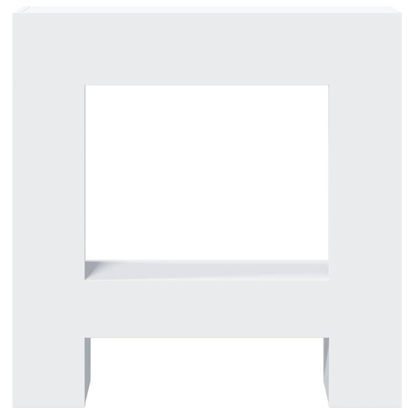 vidaXL Πλαίσιο Τζακιού Λευκό 81x18x82 εκ. από Επεξ. Ξύλο