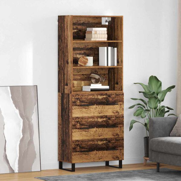 vidaXL Highboard &Pi;&alpha;&lambda;&iota;ό &xi;ύ&lambda;&omicron; 69,5 x 34 x 180 &epsilon;&kappa;. &Epsilon;&pi;&epsilon;&xi;&epsilon;&rho;&gamma;&alpha;&sigma;&mu;έ&nu;&omicron; &xi;ύ&lambda;&omicron;