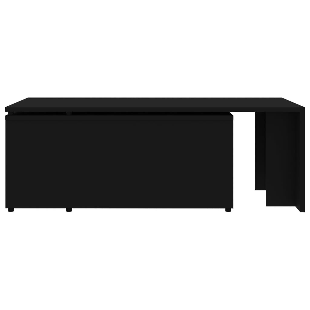 vidaXL Τραπεζάκι Σαλονιού Μαύρο 150 x 50 x 35 εκ. από Επεξ. Ξύλο