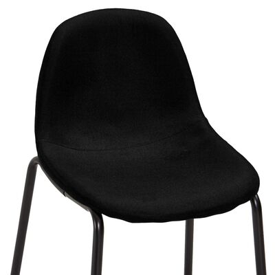 vidaXL Καρέκλες Μπαρ 2 τεμ. Μαύρες Υφασμάτινες