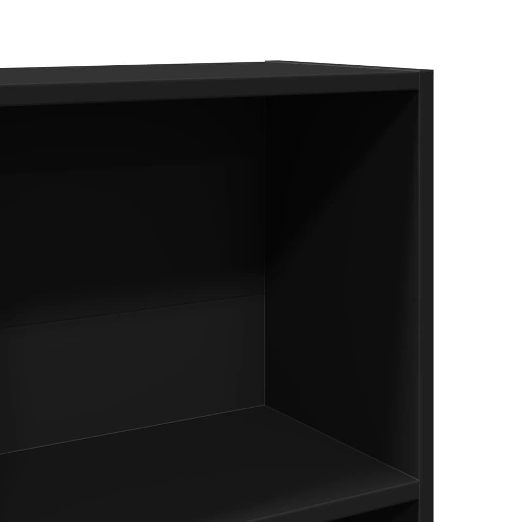 vidaXL Βιβλιοθήκη Μαύρο 60x24x143 εκ. από Επεξεργασμένο Ξύλο