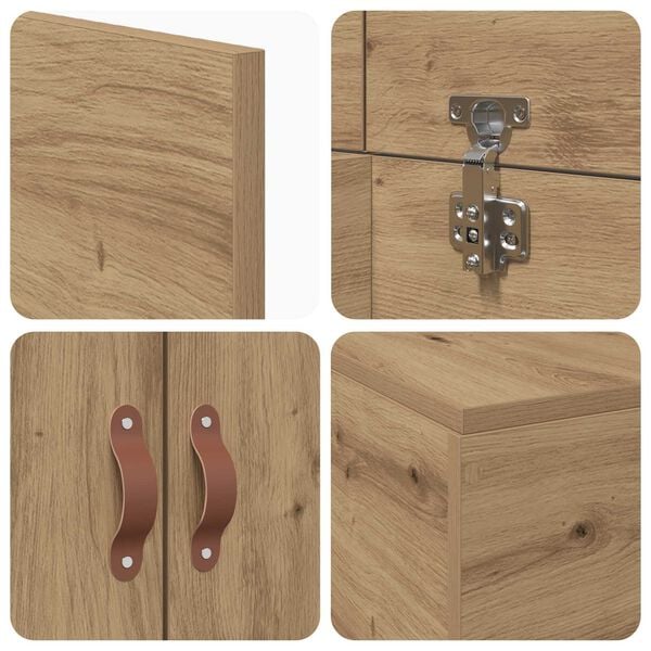 vidaXL Κρεβάτι Αποθήκευσης Artisan Oak 100x200 εκ.