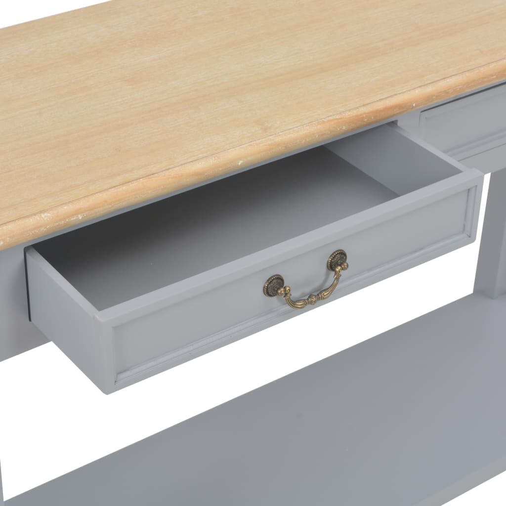 vidaXL Τραπέζι Κονσόλα Γκρι 110 x 35 x 80 εκ. Ξύλινο