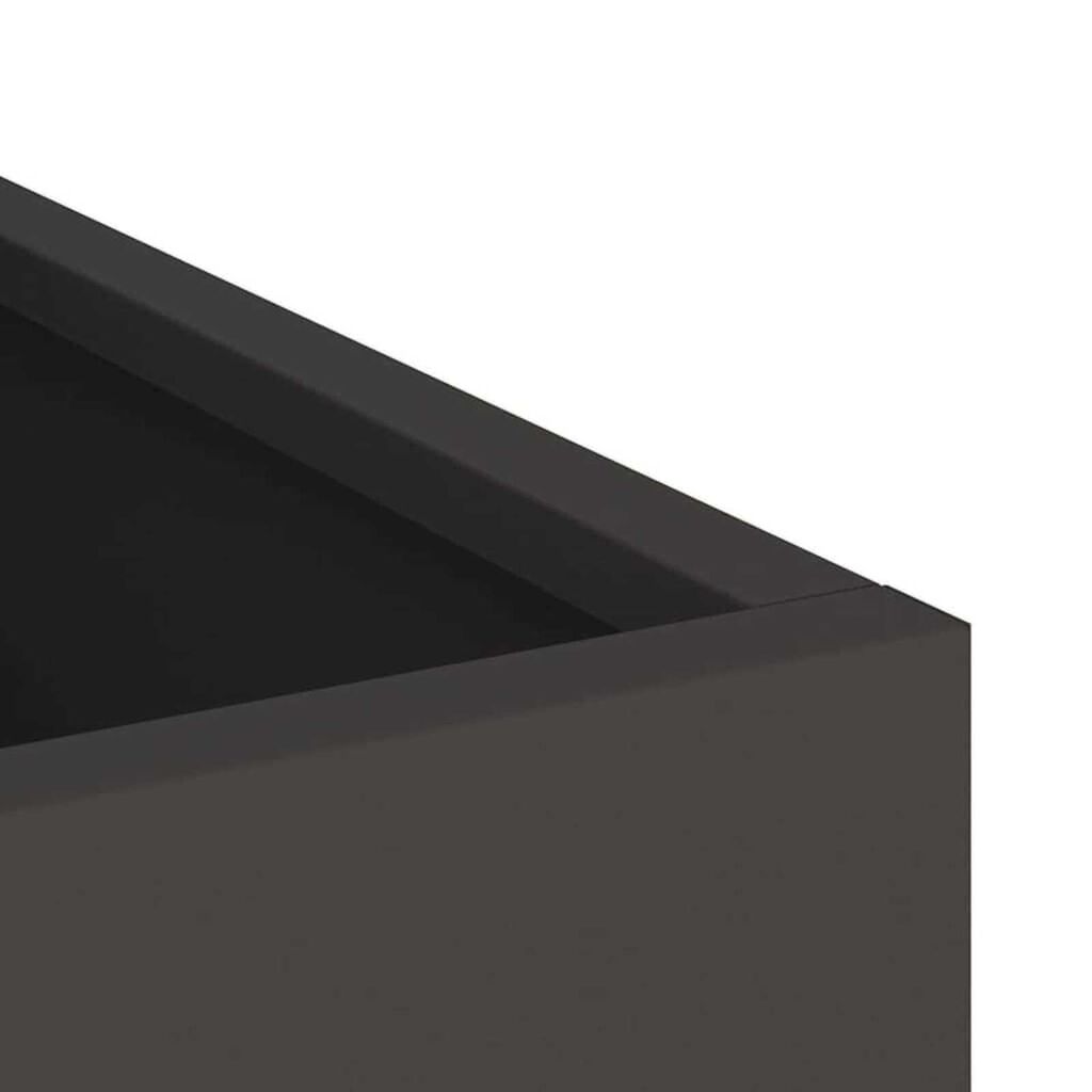 vidaXL Γλάστρα Κήπου Μαύρο 32 x 32 x 40 εκ. Κρύα έλαση από χάλυβα