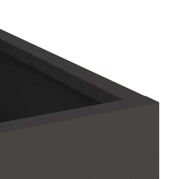 vidaXL Γλάστρα Κήπου Μαύρο 32 x 32 x 40 εκ. Κρύα έλαση από χάλυβα