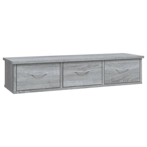 vidaXL Ντουλάπι Τοίχου Γκρι Sonoma 88x26x18,5 εκ. Επεξεργασμένο Ξύλο
