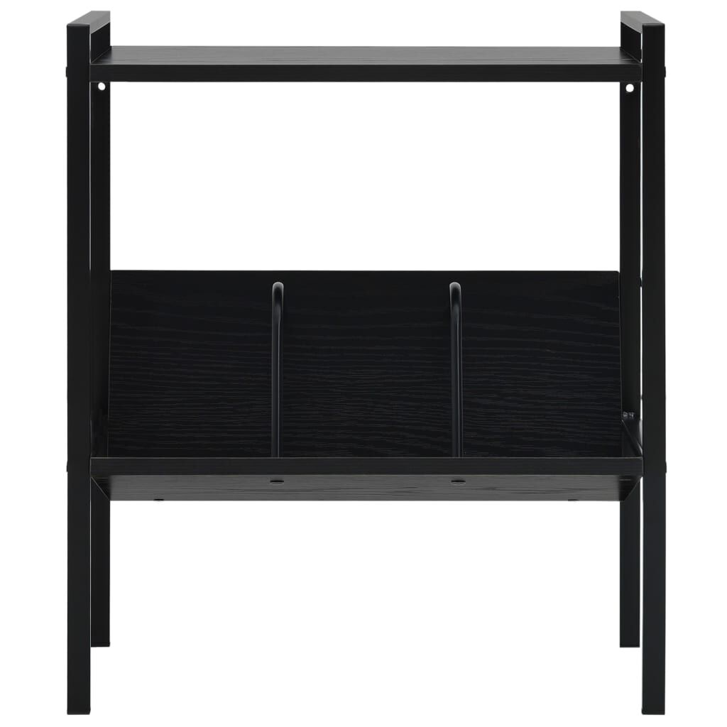 vidaXL Βιβλιοθήκη 2 Επιπέδων Μαύρη 52x28x59 εκ. Επεξεργασμένο Ξύλο
