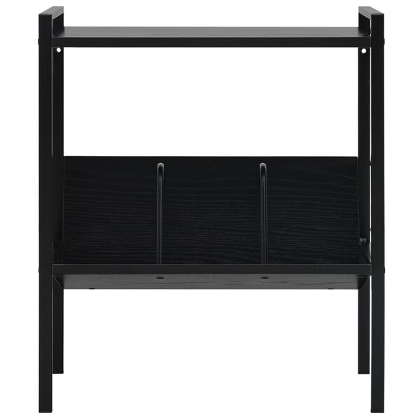 vidaXL Βιβλιοθήκη 2 Επιπέδων Μαύρη 52x28x59 εκ. Επεξεργασμένο Ξύλο