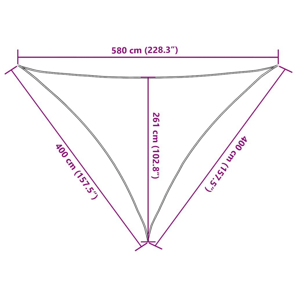 vidaXL Πανί Σκίασης Taupe 4 x 4 x 5,8 μ. από HDPE 160 γρ./μ²