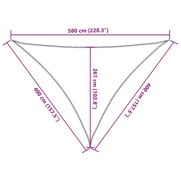 vidaXL Πανί Σκίασης Taupe 4 x 4 x 5,8 μ. από HDPE 160 γρ./μ²