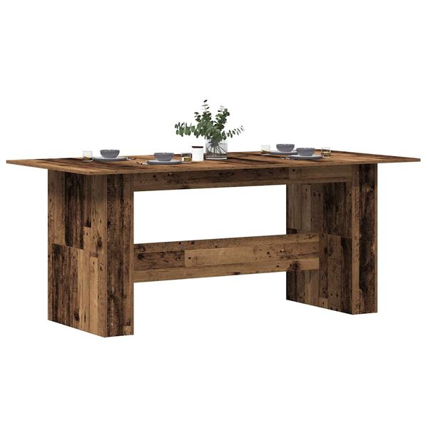 vidaXL Τραπέζι τραπεζαρίας Παλιό ξύλο 180x90x76 cm Ξύλινη κατασκευή