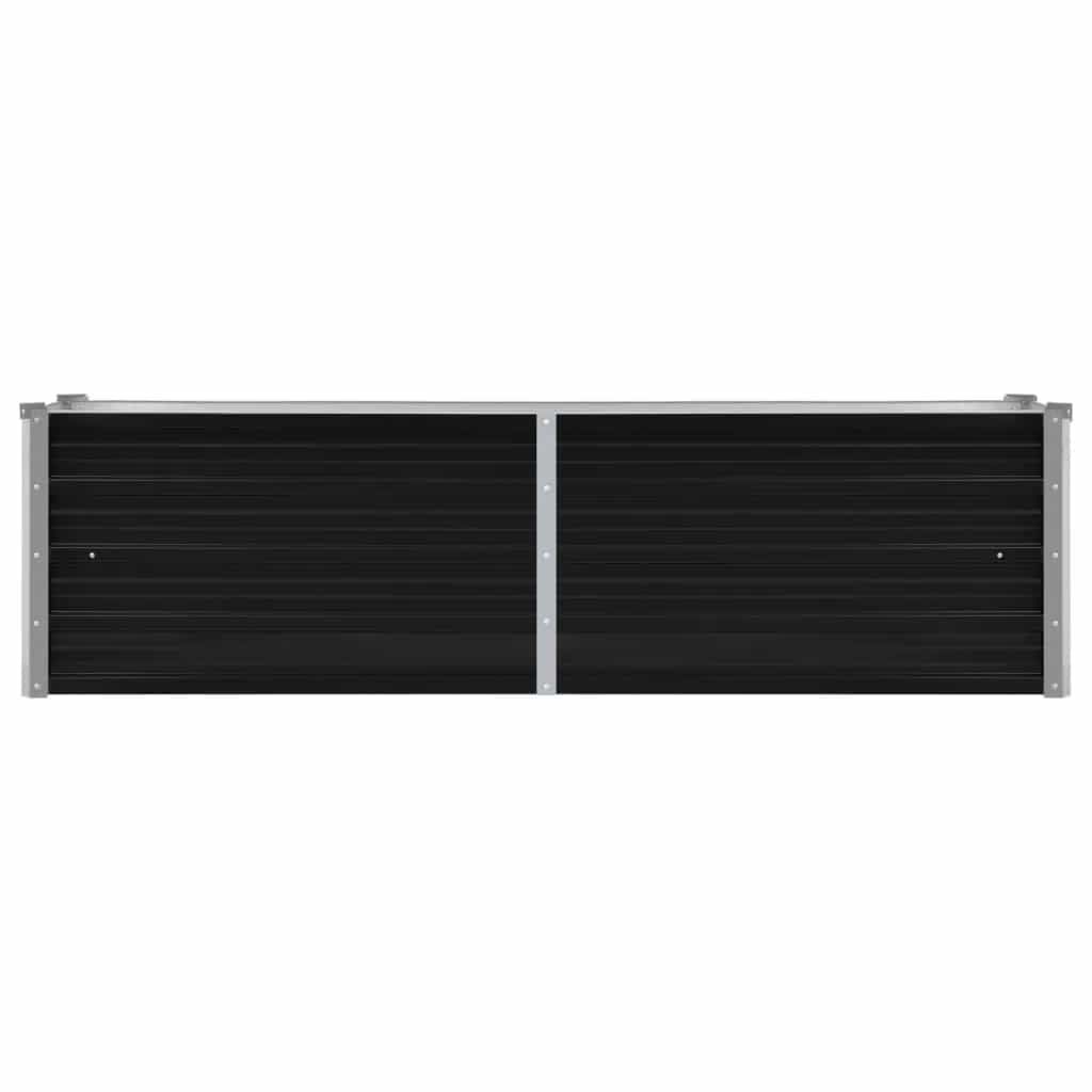 vidaXL Ζαρντινιέρα Υπερυψωμένη Ανθρακί 160x40x45 εκ. Γαλβαν. Χάλυβας