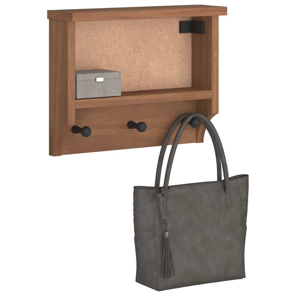 vidaXL Επίτοιχη κρεμάστρα παλτών SANDNES 45x12x35 εκ.Πεύκο μασίφ ξύλο
