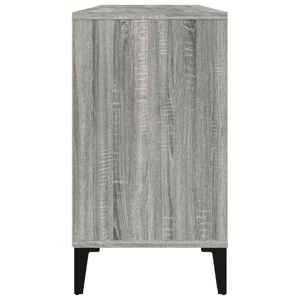 vidaXL Ντουλάπι Νιπτήρα Γκρι Sonoma 80 x 33 x 60εκ. Επεξεργασμένο Ξύλο