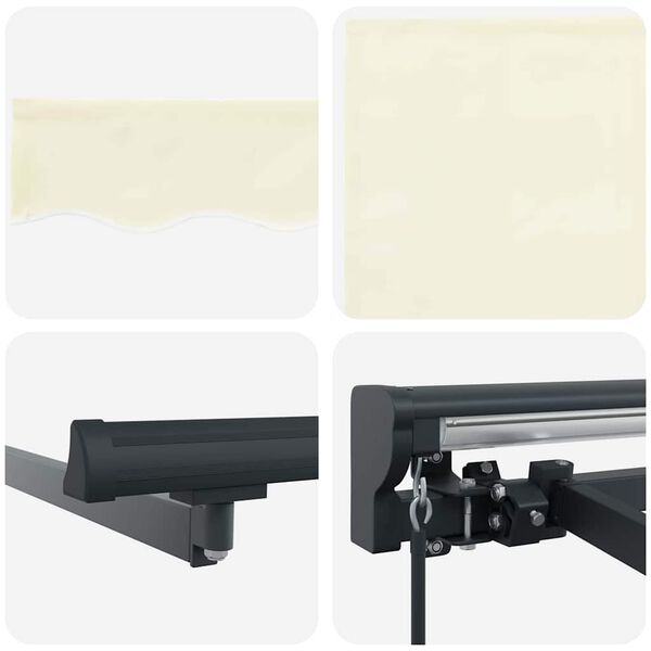vidaXL Σκηνίτσα Αναδιπλούμενη Κρεμ 350 x 250 εκ Ύφασμα και Μέταλλο