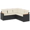vidaXL Patio Sofa Set 5-&theta;έ&sigma;&iota;&alpha; Black and Cream