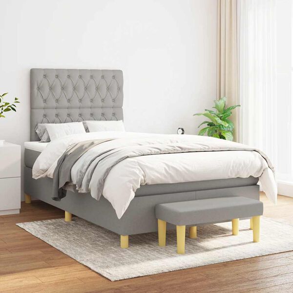 vidaXL &Kappa;&rho;&epsilon;&beta;ά&tau;&iota; Boxspring &mu;&epsilon; &Sigma;&tau;&rho;ώ&mu;&alpha; &Alpha;&nu;&omicron;&iota;&chi;&tau;ό &Gamma;&kappa;&rho;&iota; 120x190 &epsilon;&kappa;. &Upsilon;&phi;&alpha;&sigma;&mu;ά&tau;&iota;&nu;&omicron;