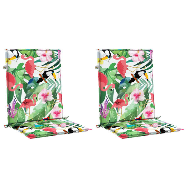 vidaXL Μαξιλάρια Καρέκλας με Πλάτη 2 τεμ. Πολύχρωμα Υφασμάτινα