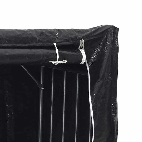 vidaxL Ράφι για καυσόξυλα με κάλυμμα βροχής 100x80x200 εκ.