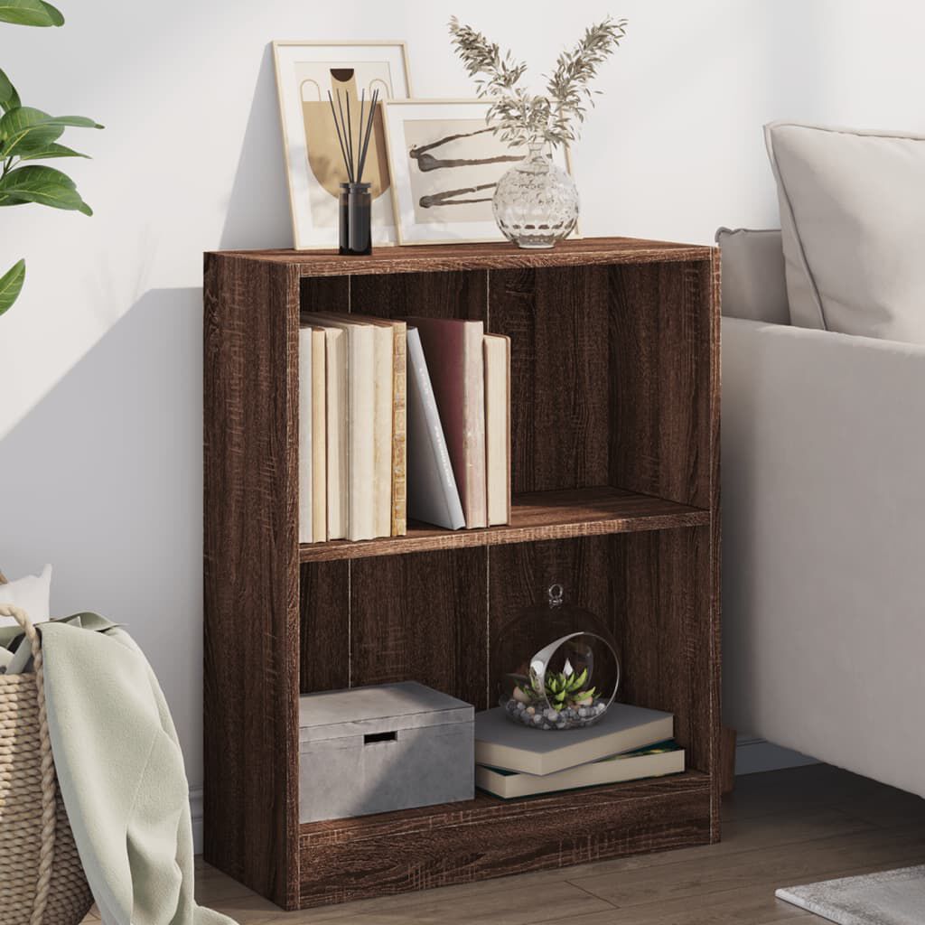 vidaXL Βιβλιοθήκη Καφέ Δρυς 60 x 24 x 76 εκ. από Επεξεργασμένο Ξύλο