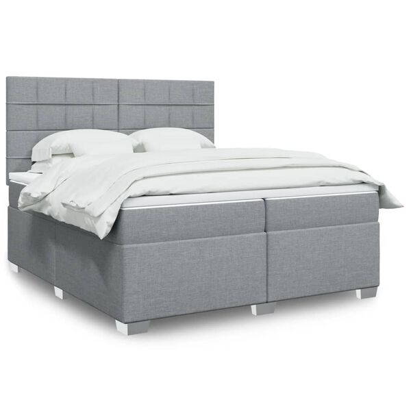 vidaXL &Kappa;&rho;&epsilon;&beta;ά&tau;&iota; Boxspring &mu;&epsilon; &Sigma;&tau;&rho;ώ&mu;&alpha; &Alpha;&nu;&omicron;&iota;&chi;&tau;ό &Gamma;&kappa;&rho;&iota; 200x200 &epsilon;&kappa;. &Upsilon;&phi;&alpha;&sigma;&mu;ά&tau;&iota;&nu;&omicron;