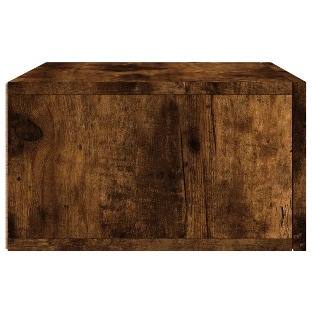 vidaXL Κομοδίνα Επιτοίχια 2 τεμ. Καπνιστή Δρυς 35x35x20 εκ.