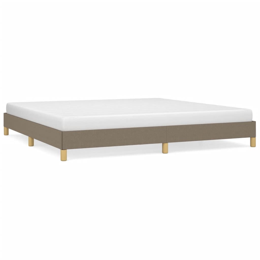 vidaXL Σκελετός Κρεβατιού Χωρίς Στρώμα Taupe 200x200 εκ.Υφασμάτινο