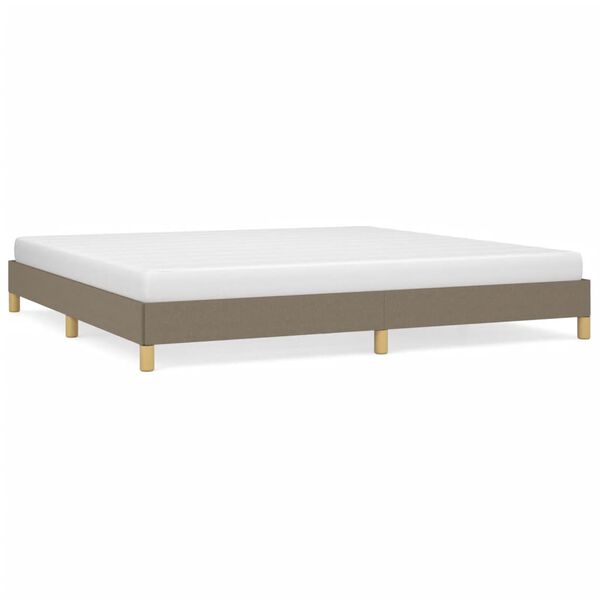 vidaXL Σκελετός Κρεβατιού Χωρίς Στρώμα Taupe 200x200 εκ.Υφασμάτινο