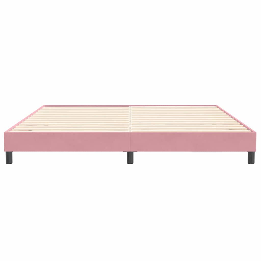vidaXL Box Spring Κρεβάτι χωρίς στρώμα Ροζ 200x220 cm Βελούδινο