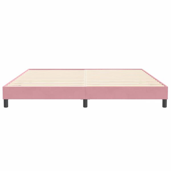 vidaXL Box Spring Κρεβάτι χωρίς στρώμα Ροζ 200x220 cm Βελούδινο