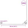 vidaXL Μουσαμάς Γκρι 5 x 6 μ. 650 γρ./μ.²