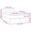 vidaXL &Kappa;&rho;&epsilon;&beta;ά&tau;&iota; Boxspring &mu;&epsilon; &Sigma;&tau;&rho;ώ&mu;&alpha; & LED &Sigma;&kappa;. &Pi;&rho;ά&sigma;&iota;&nu;&omicron; 120x190&epsilon;&kappa; &Beta;&epsilon;&lambda;&omicron;ύ&delta;&omicron;