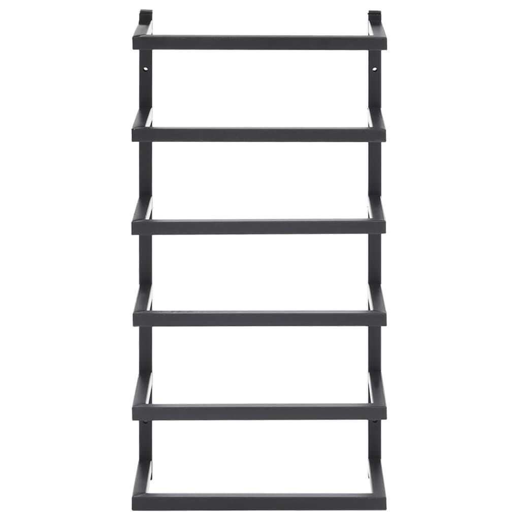 vidaXL Βάση για Πετσέτες Επιτοίχια Μαύρη 24 x 12 x 48 εκ. Ατσάλινη