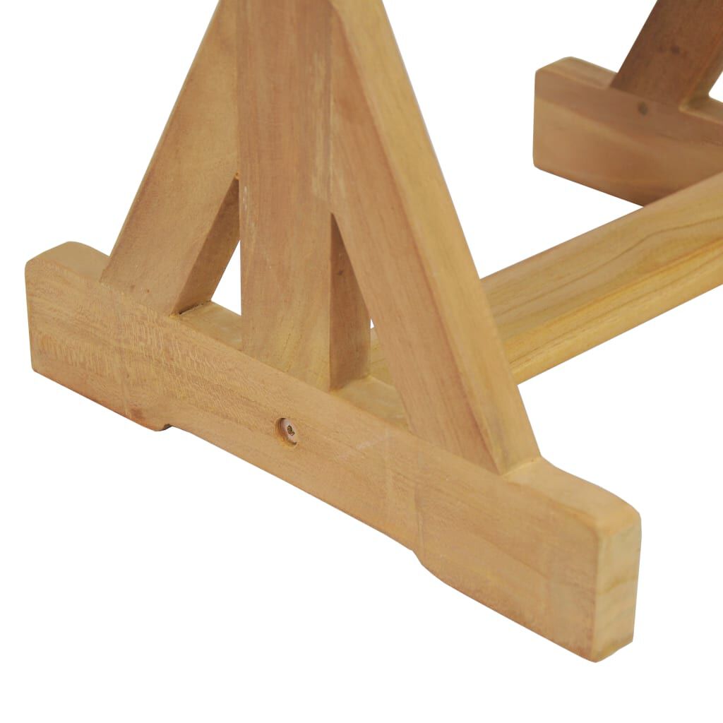 vidaXL Σκαμπό Κήπου 2 τεμ. 42 x 35 x 45 εκ. από Μασίφ Ξύλο Teak