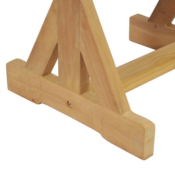 vidaXL Σκαμπό Κήπου 2 τεμ. 42 x 35 x 45 εκ. από Μασίφ Ξύλο Teak