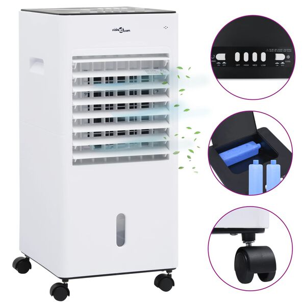 vidaXL Air Cooler Φορητό 3 σε 1 Ασπρόμαυρο 61 x 31 x 27 εκ. 65 W