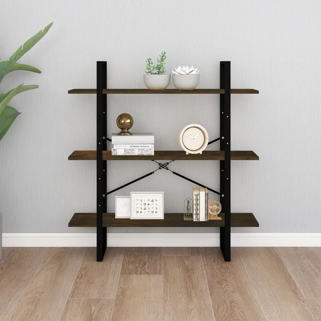 vidaXL Βιβλιοθήκη Καπνιστή Δρυς 100x30x105 εκ. από Επεξεργασμένο Ξύλο