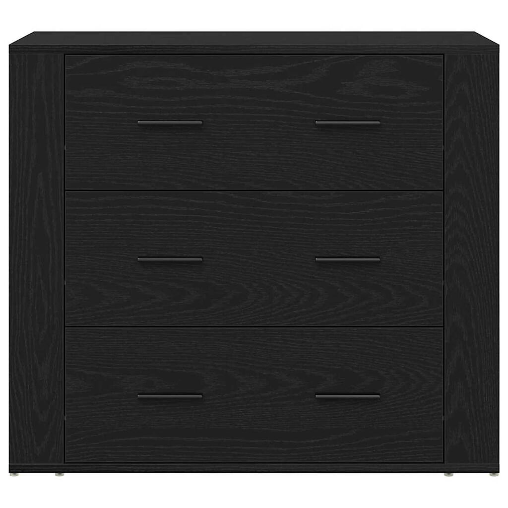 vidaXL Υψηλός Βαθμός Μαύρη δρυς 80 x 33 x 150 εκ Επεξεργασμένο ξύλο