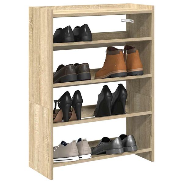 Ράφι παπουτσιών vidaXL Sonoma Oak 60x25x81 cm Κατασκευασμένο ξύλο