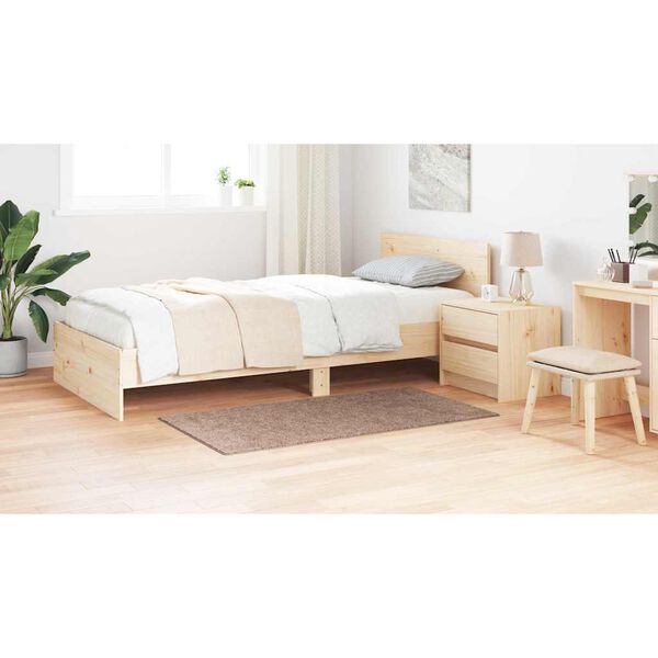 vidaXL Αντιολισθητικό Σαγκί Χαλάκι Καφέ 80 x 150 cm PP