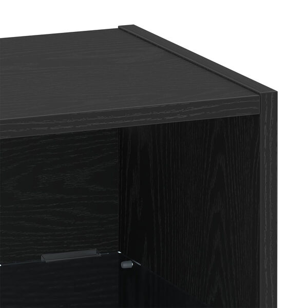 vidaXL Πλωτό ράφι 2 pcs Μαύρο 40 x 28.5 x 40 εκ Επεξεργασμένο ξύλο