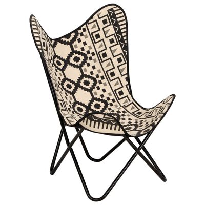 vidaXL Καρέκλα Πεταλούδα με Τύπωμα από Καμβά