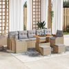 vidaXL Σετ Καναπέ Κήπου 10 pcs Μπεζ συνθετικό ρατάν