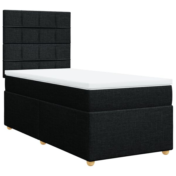 vidaXL &Kappa;&rho;&epsilon;&beta;ά&tau;&iota; Boxspring &mu;&epsilon; &Sigma;&tau;&rho;ώ&mu;&alpha; &Mu;&alpha;ύ&rho;&omicron; 80 x 200 &epsilon;&kappa;. &Upsilon;&phi;&alpha;&sigma;&mu;ά&tau;&iota;&nu;&omicron;